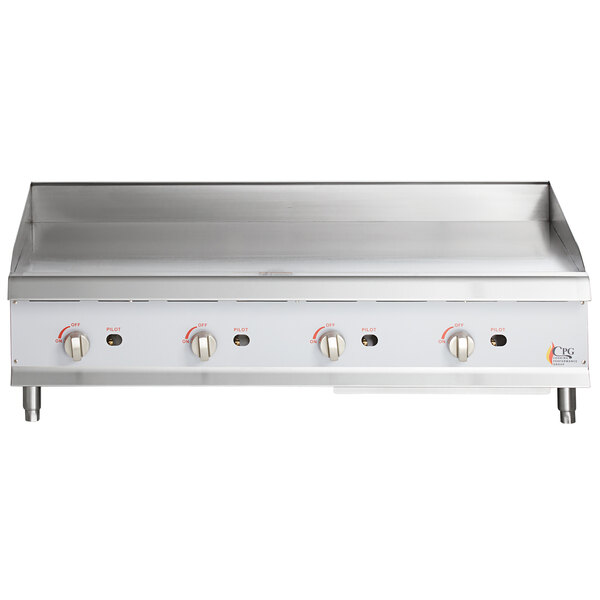 Cooking Performance Group GM-CPG-48-NL 48" Gas Countertop Griddle with Manual Controls - 120,000 BTU - Image 2