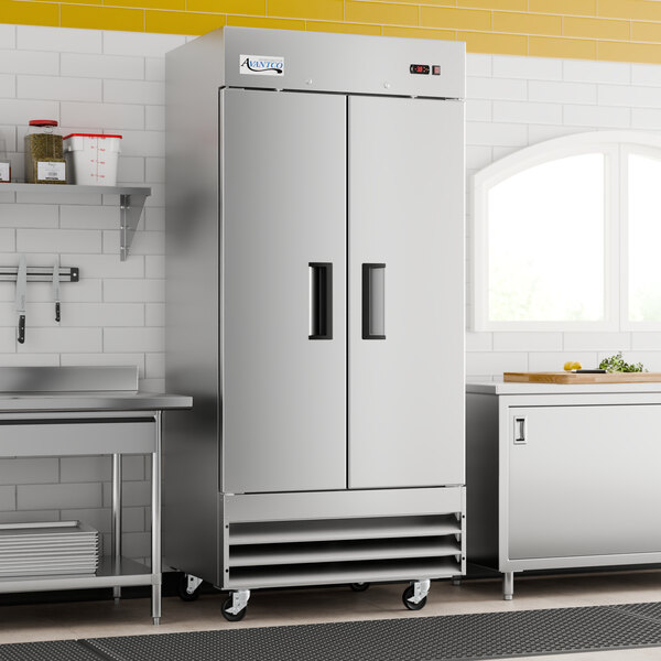 Avantco A-35F-HC 39 1/2" Solid Door Reach-In Freezer